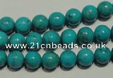 CNT147 15.5 inches 8mm round natural turquoise beads wholesale