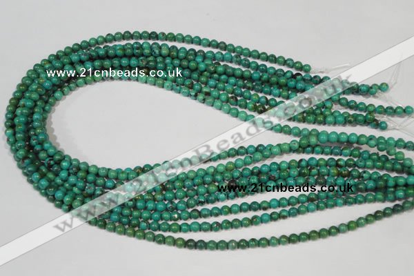 CNT204 15.5 inches 4.5mm round natural turquoise beads wholesale