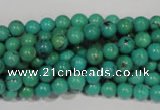 CNT205 15.5 inches 6mm round natural turquoise beads wholesale