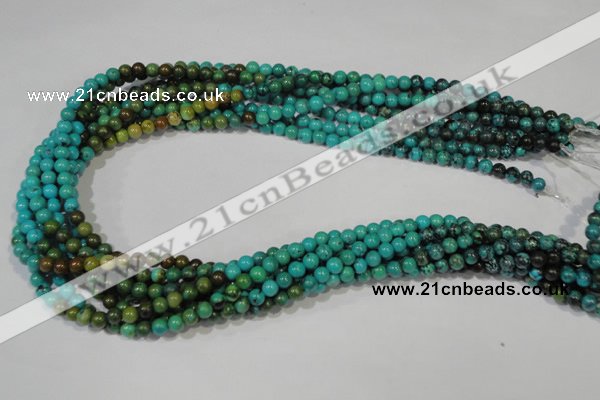 CNT207 15.5 inches 6mm round natural turquoise beads wholesale