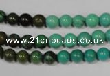 CNT208 15.5 inches 6mm round natural turquoise beads wholesale