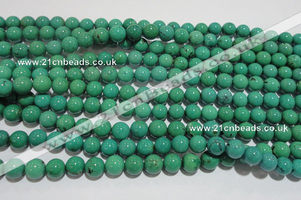 CNT209 15.5 inches 10mm round natural turquoise beads wholesale