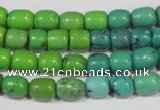 CNT210 15.5 inches 7*5mm – 7*9mm drum natural turquoise beads wholesale