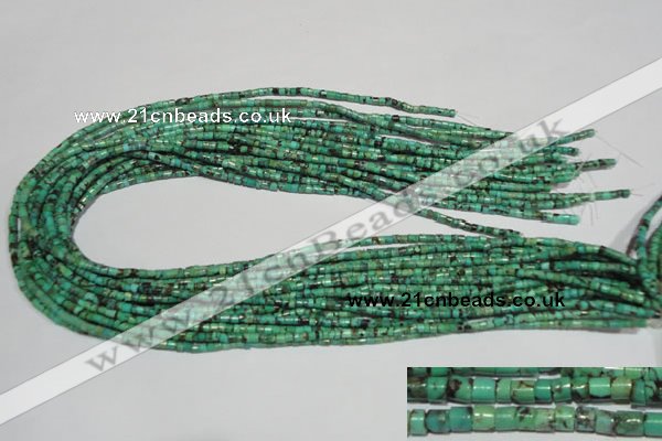 CNT216 15.5 inches 2.5*3mm heishi natural turquoise beads wholesale