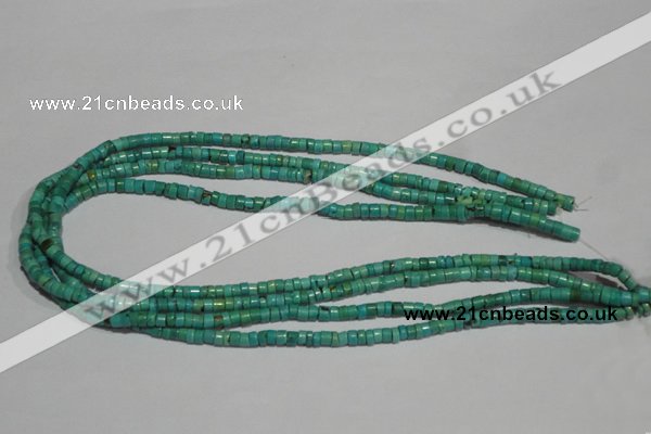 CNT218 15.5 inches 3.5*4.5mm heishi natural turquoise beads wholesale