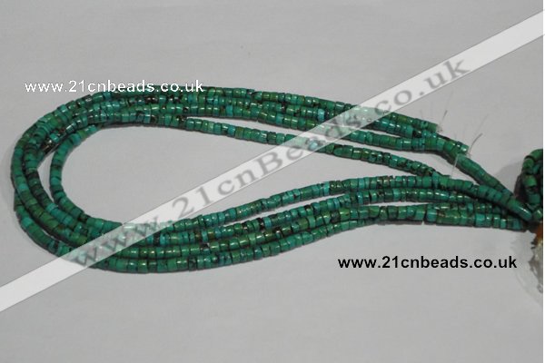 CNT219 15.5 inches 3*4mm – 4*5mm heishi natural turquoise beads