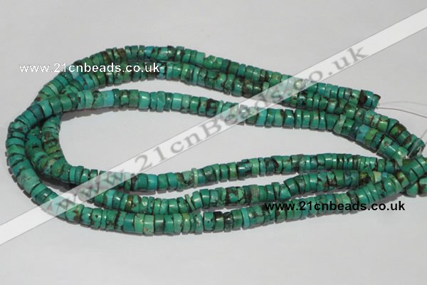 CNT221 15.5 inches 3*8mm – 5*10mm heishi natural turquoise beads