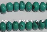 CNT225 15.5 inches 8*12mm rondelle natural turquoise beads wholesale