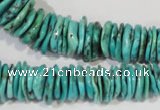 CNT228 15.5 inches 2*6mm - 5*22mm dish natural turquoise beads wholesale
