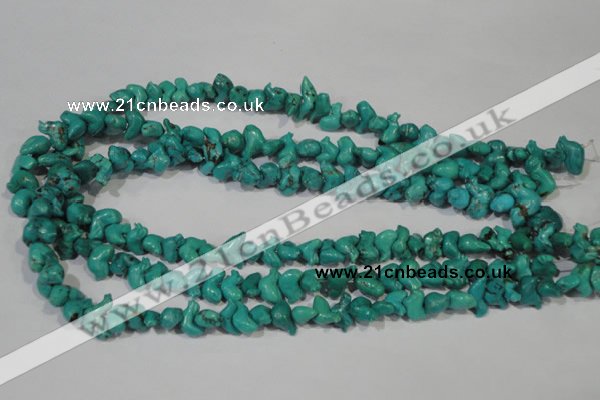 CNT231 15.5 inches 7*12mm animal natural turquoise beads wholesale