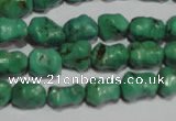 CNT235 15.5 inches 8*10mm bone natural turquoise beads wholesale