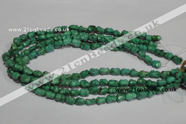 CNT235 15.5 inches 8*10mm bone natural turquoise beads wholesale