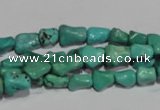 CNT236 15.5 inches 7*9mm bone natural turquoise beads wholesale