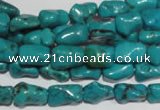 CNT237 15.5 inches 7*10mm bone natural turquoise beads wholesale