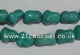 CNT238 15.5 inches 9*12mm bone natural turquoise beads wholesale