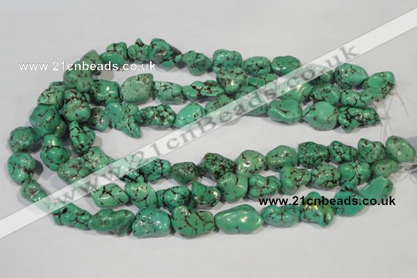 CNT244 15.5 inches 12*16mm - 15*20mm nuggets natural turquoise beads