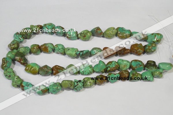 CNT245 15.5 inches 12*14mm - 14*16mm nuggets natural turquoise beads