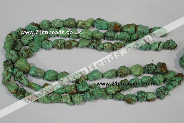 CNT246 15.5 inches 12*14mm - 14*16mm nuggets natural turquoise beads