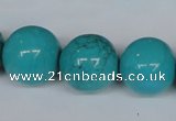 CNT25 16 inches 20mm round natural turquoise beads wholesale