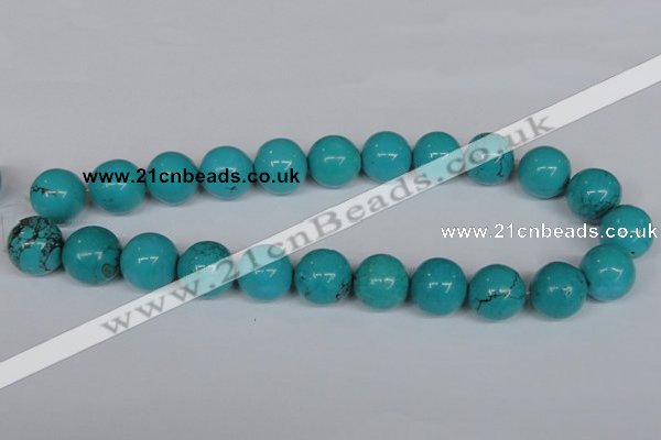 CNT25 16 inches 20mm round natural turquoise beads wholesale