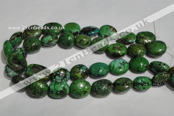 CNT259 15.5 inches 19*24mm nuggets natural turquoise beads wholesale