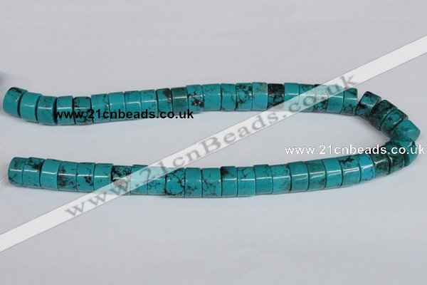 CNT26 16 inches 9*14mm wheel natural turquoise beads wholesale