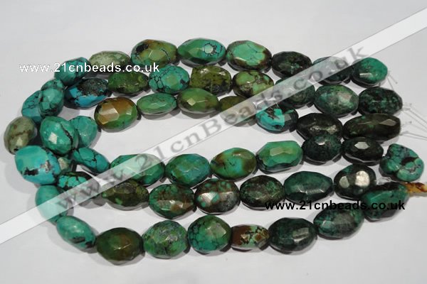 CNT275 13*18mm - 18*23mm faceted nuggets natural turquoise beads