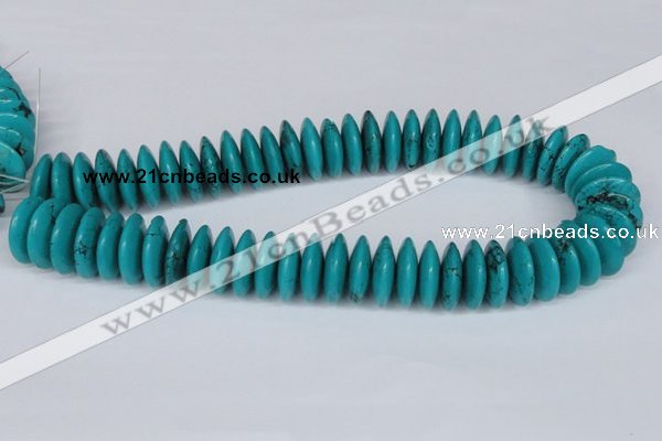 CNT28 16 inches 7*24mm rondelle natural turquoise beads wholesale