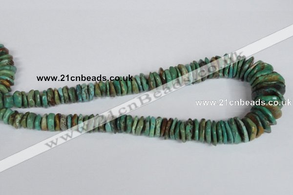 CNT30 16 inches multi-size natural turquoise chip beads wholesale