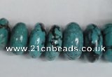 CNT31 16 inches multi-size rondelle natural turquoise beads wholesale