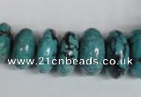 CNT31 16 inches multi-size rondelle natural turquoise beads wholesale