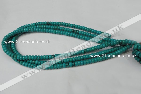 CNT360 15.5 inches 4*6mm rondelle turquoise beads wholesale