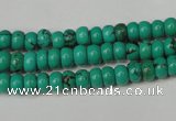 CNT362 15.5 inches 4*6mm rondelle turquoise beads wholesale