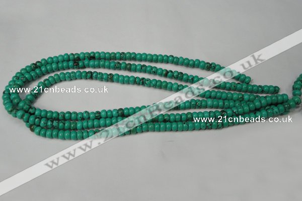 CNT362 15.5 inches 4*6mm rondelle turquoise beads wholesale