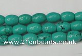 CNT368 15.5 inches 7*10mm rice turquoise beads wholesale