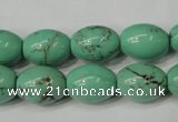 CNT370 15.5 inches 12*16mm rice turquoise beads wholesale