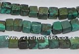 CNT400 15.5 inches 4*4mm cube turquoise beads wholesale