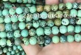 CNT404 15.5 inches 8mm round natural turquoise beads wholesale