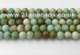 CNT418 15.5 inches 10mm round mongolian turquoise beads wholesale