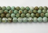 CNT419 15.5 inches 12mm round mongolian turquoise beads wholesale