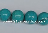 CNT45 16 inches 16mm round turquoise beads wholesale