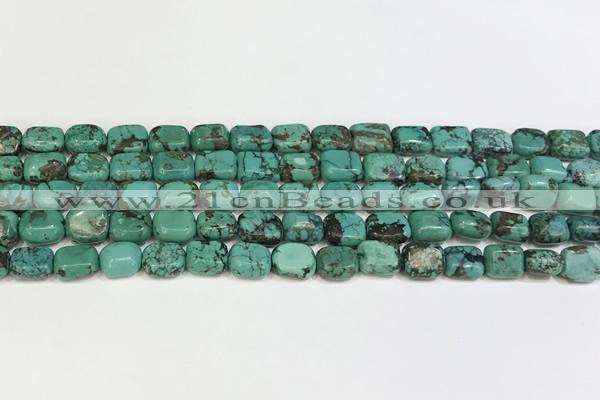 CNT510 15.5 inches 8*10mm - 9*10mm rectangle turquoise gemstone beads