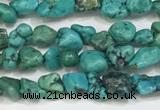 CNT518 34 inches 4*4mm - 5*7mm nuggets turquoise gemstone beads