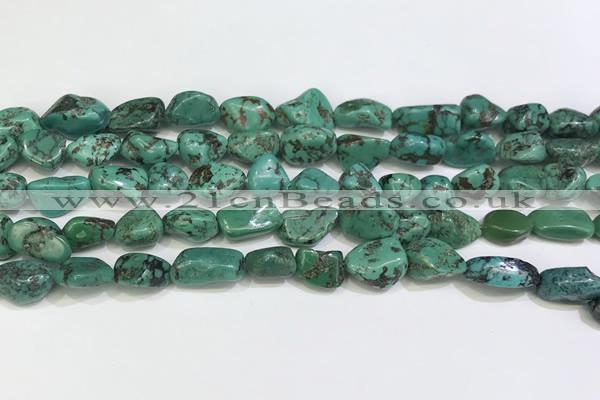 CNT521 15.5 inches 8*10mm - 10*13mm nuggets turquoise gemstone beads