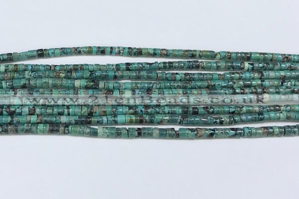 CNT522 15.5 inches 3mm - 3.5mm heishi turquoise gemstone beads