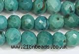 CNT533 15.5 inches 6mm faceted round turquoise gemstone beads