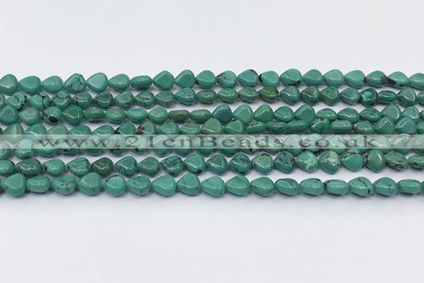 CNT545 15.5 inches 6mm triangle turquoise gemstone beads