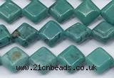 CNT550 15.5 inches 6mm diamond turquoise gemstone beads