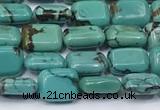 CNT556 15.5 inches 6*8mm rectangle turquoise gemstone beads