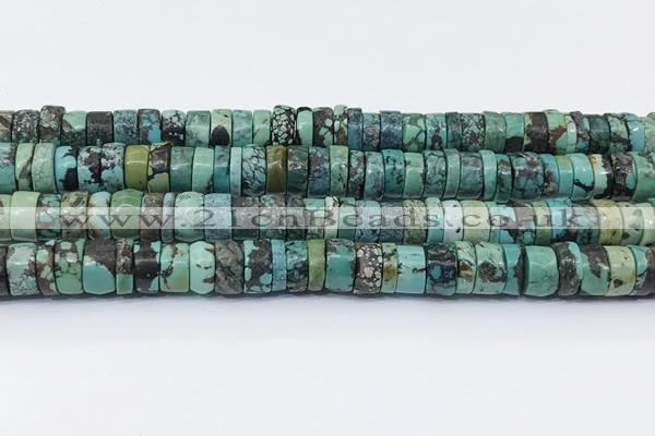 CNT567 15.5 inches 9mm - 10mm heishi turquoise gemstone beads